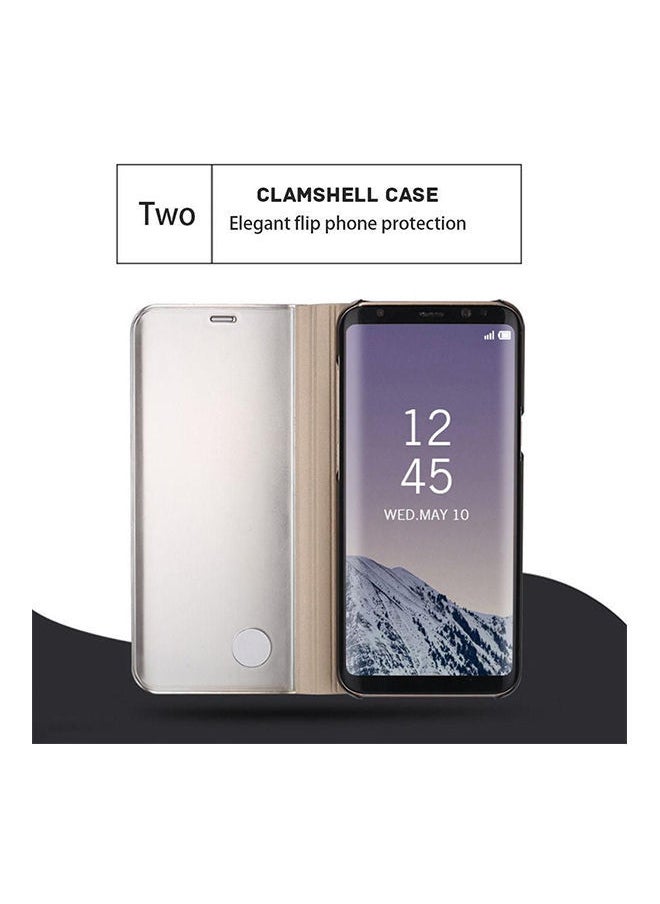 NIBEMINENT - Clear View Stand Flip Case Cover For Samsung Galaxy Note 8 Black - Image 1