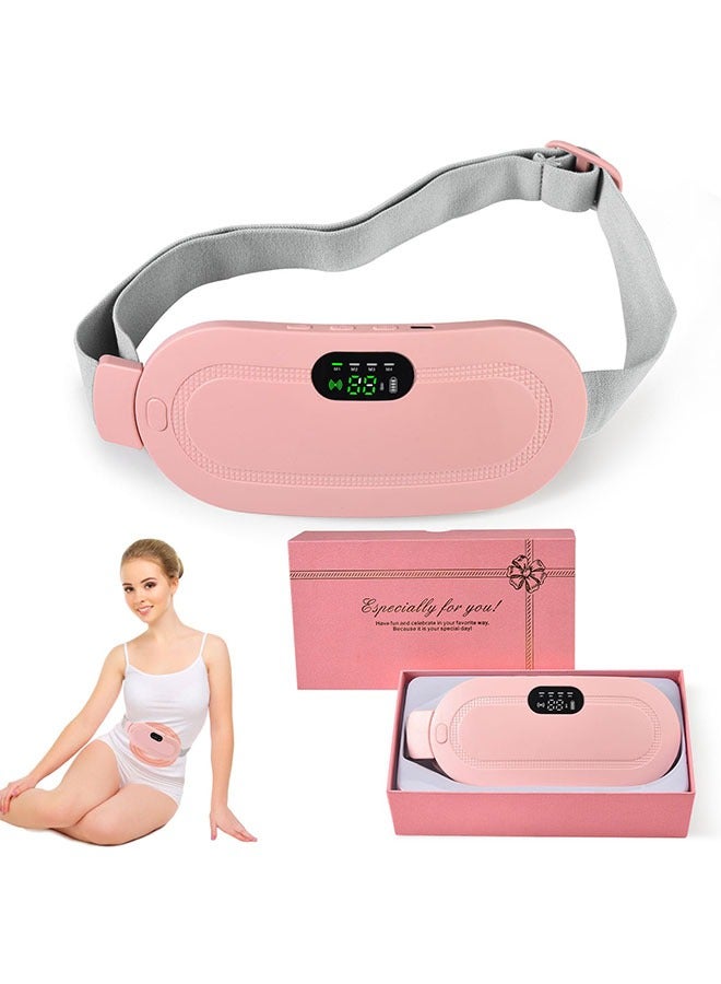 LIVQORA Portable Heating Pad for Cramps and Back Pain Menstrual Cramp Relief Wearable Heating Pad, Electric Waist Belt Device Fast Heating Massage with 3 Heat Levels and 4 Modes Gifts for Women and Girls Pink - Image 2