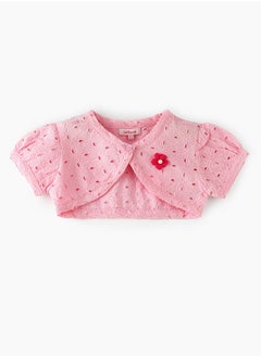Solid woven crop shrug