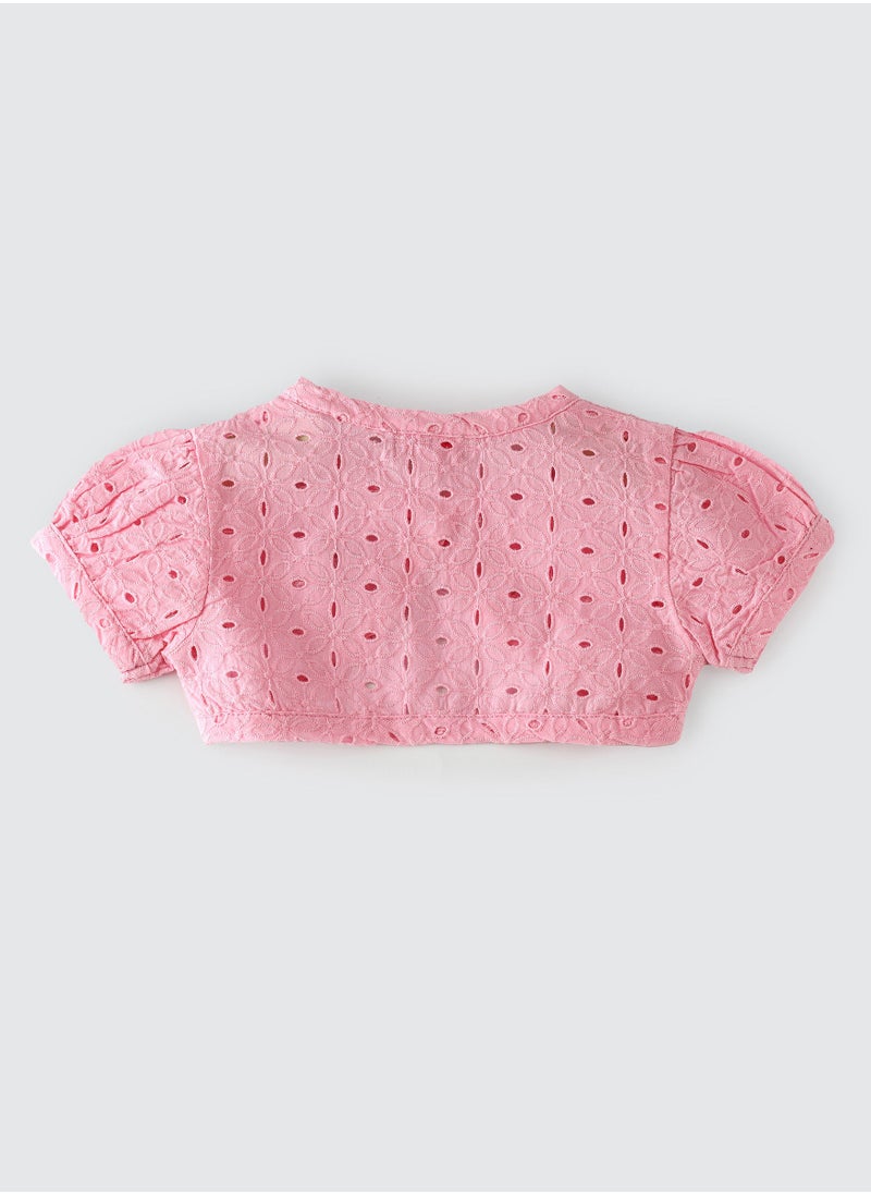 Jelliene - Solid woven crop shrug - Image 1