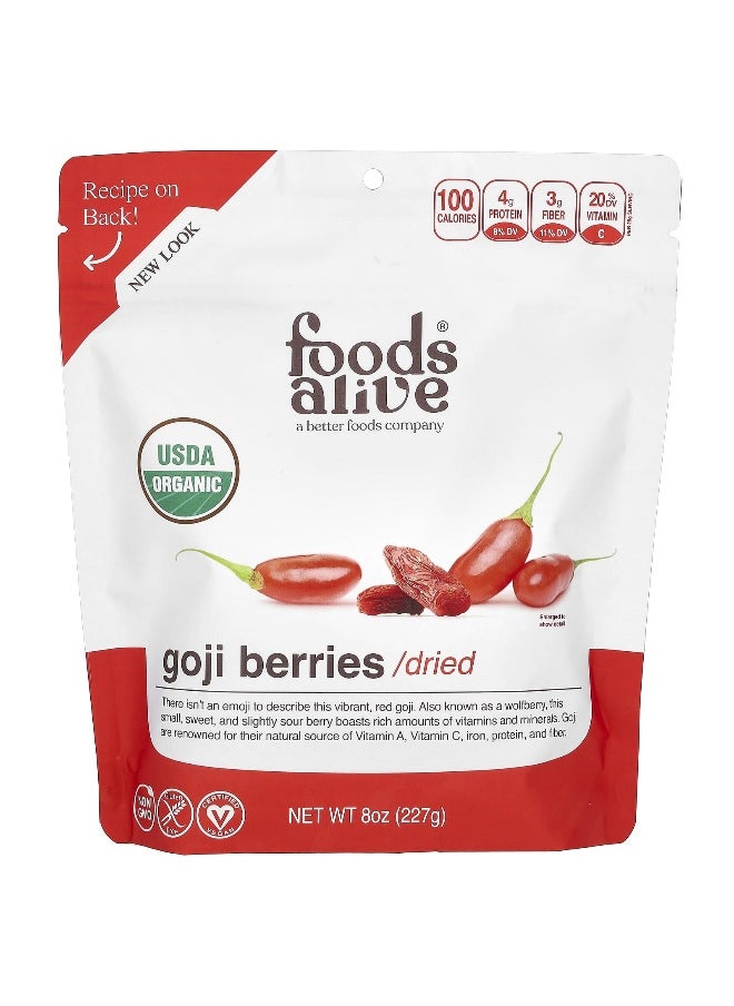 Foods Alive Foods Alive, Organic Goji Berries, Dried, 8 oz (227 g)  - Image 1