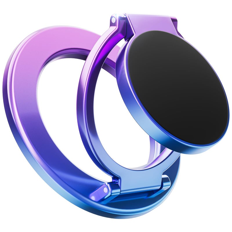 SUPERONE Magnetic Ring Holder for Dual-Side Magnetics, Removable Gym Phone Grip with Kickstand for iPhone 17/16/15/14/13/12 Series MagSafe Case All Phones Compatible with Magnetic Car Mount - Colorful - Image 1