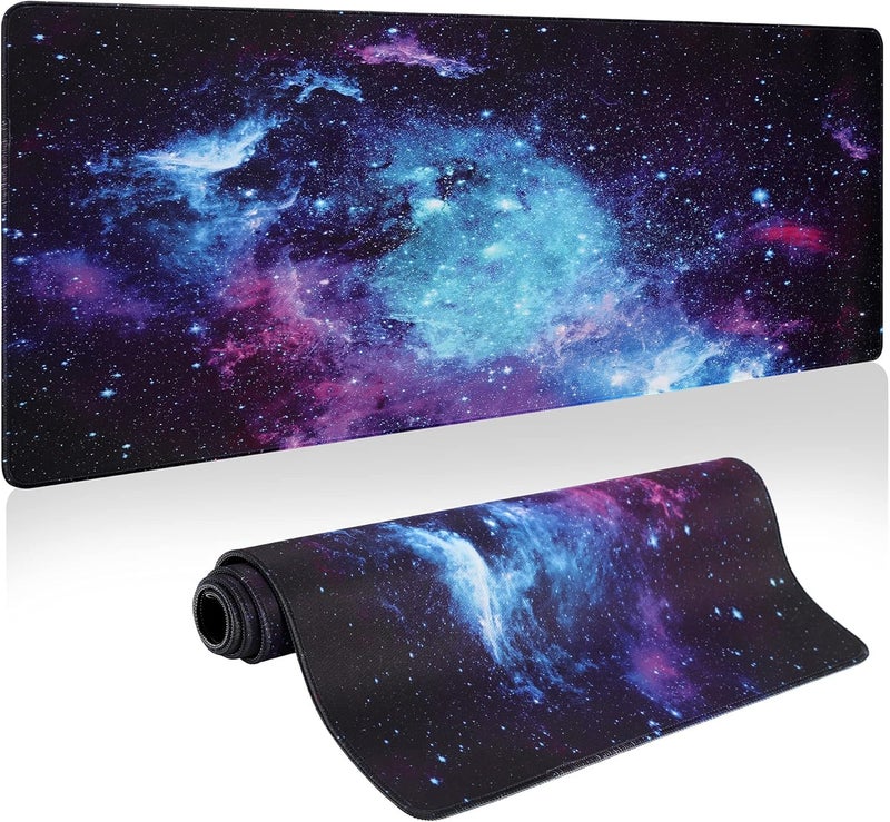 KRESHU Galaxy XXL Mouse Mat Non-Slip Base Rubber Gaming Mousepad 400 * 900 mm Large Size Table Mat Improves Precision and Speed Stable Grip on Smooth Surfaces Waterproof Mouse mat (1-pcs) - Image 1