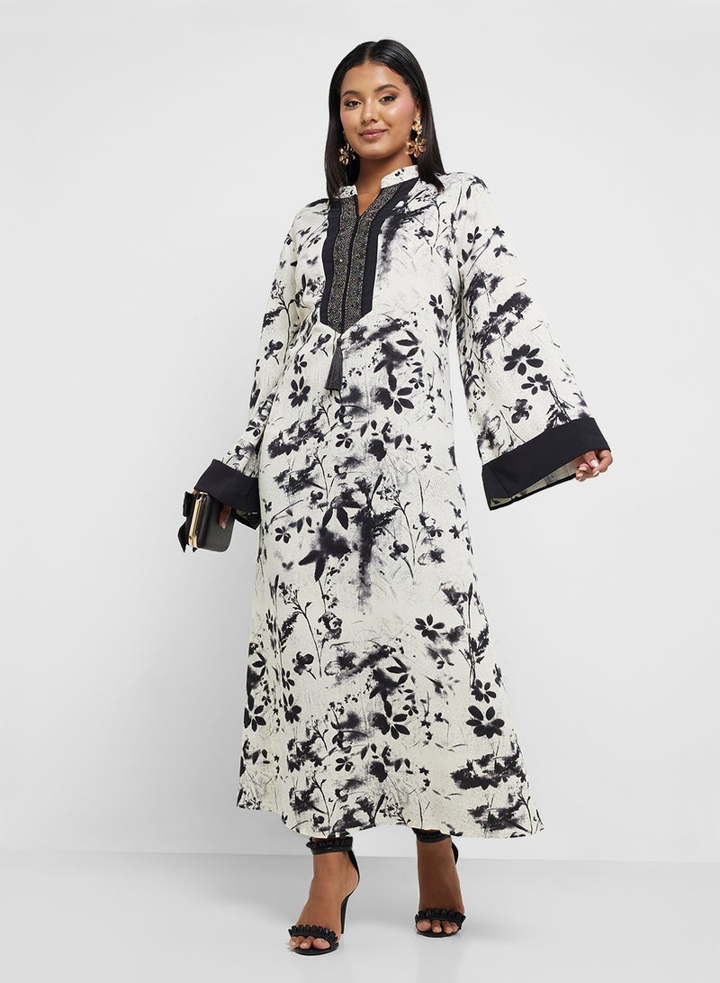 Khizana Plus Size Printed Jalabiya  - Image 4
