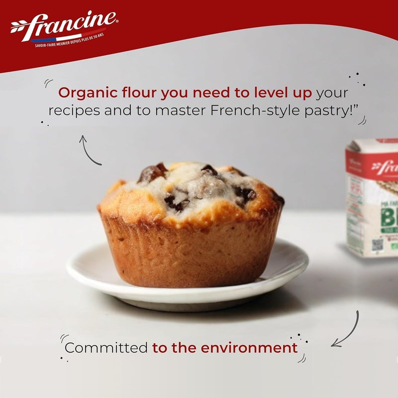 Francine Organic All-Purpose Wheat Flour - 2.2 lbs (Pack of 2) - Image 5