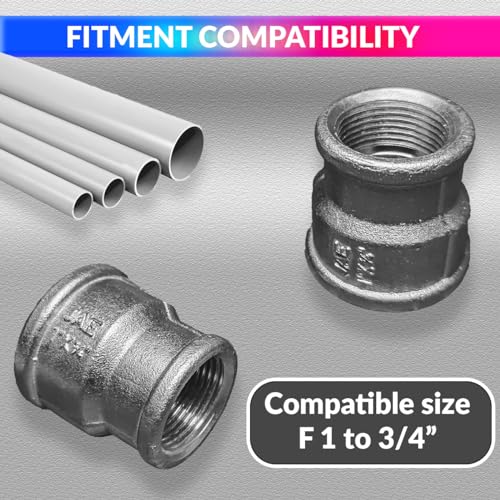 amiciSense Water Pipe Connector, 1 Inch to 3/4 Inch Stainless Steel Reducer - Image 2