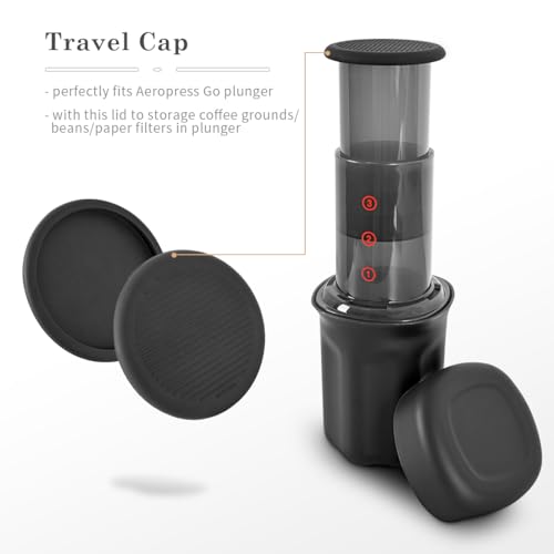 CAFEMASY Silicone Cover Lid Travel Cap Pack Compatible with Aeropress Go Espresso Coffee Maker Replacement Parts Coffee Accessories Tools - Image 4