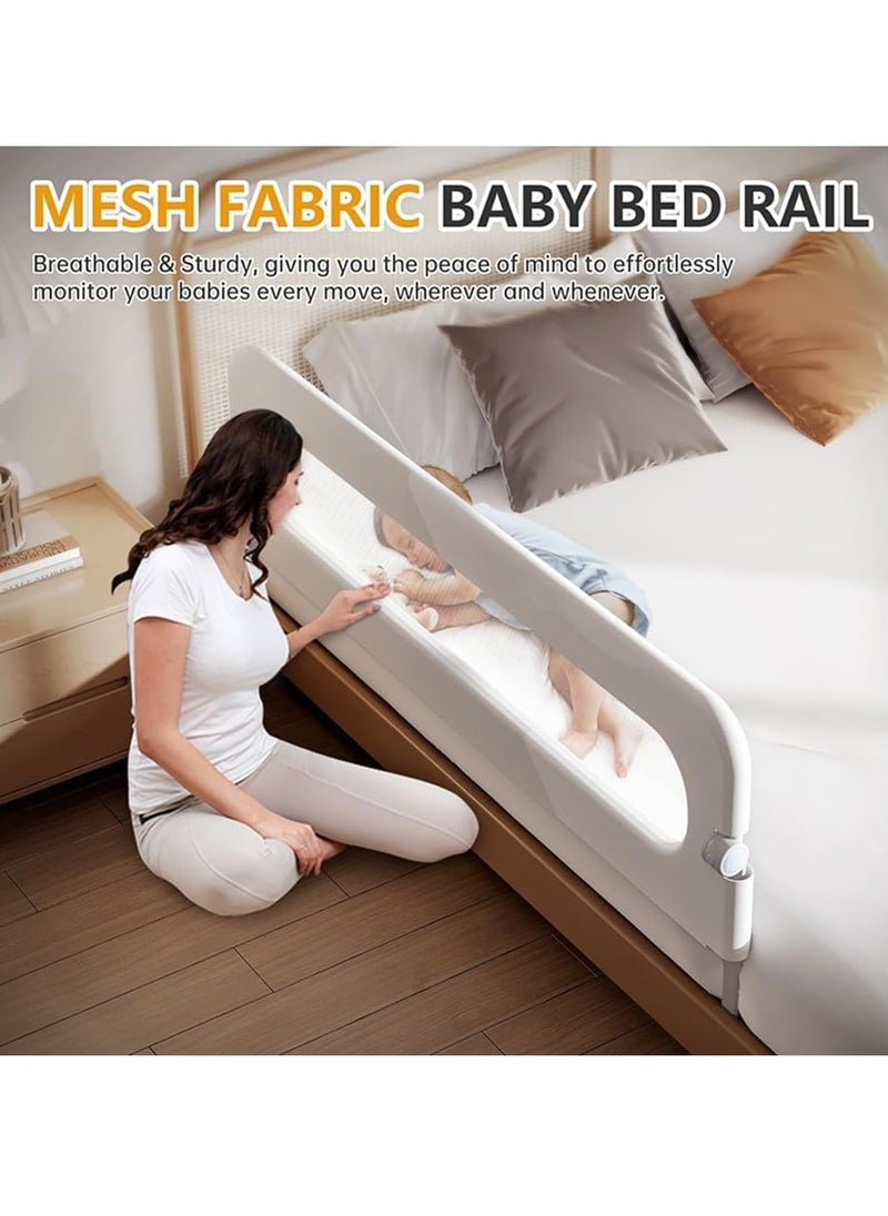 Baby Bed Rails Guard - Foldable Toddler Bed Rail, Kids' Bed Rails & Rail Guards,Safety Bed Fence Protector Rail, Adjustable Heights Bed Guard Rail for Queen King Twin Bed Kid (2 M)