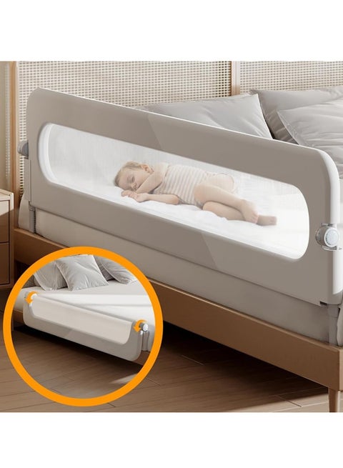 Baby Bed Rails Guard - Foldable Toddler Bed Rail, Kids' Bed Rails & Rail Guards,Safety Bed Fence Protector Rail, Adjustable Heights Bed Guard Rail for Queen King Twin Bed Kid (2 M)