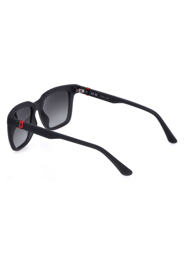 POLICE - Men's Square Shape Polarized  Sunglasses SPLN34V544A4P - Lens Size: 54 Mm - Matt Opal Grey - Image 1