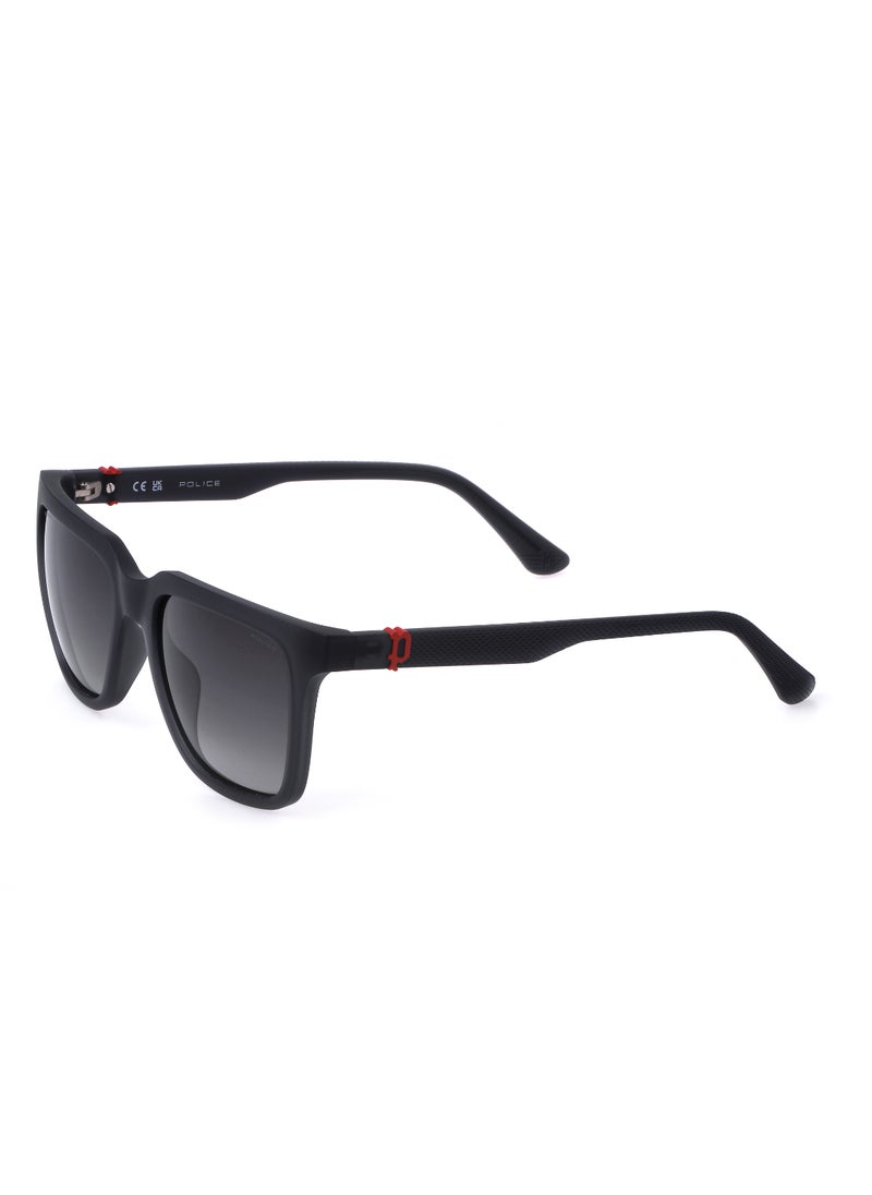 POLICE - Men's Square Shape Polarized  Sunglasses SPLN34V544A4P - Lens Size: 54 Mm - Matt Opal Grey - Image 1