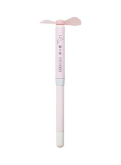 NIBEMINENT Gel Pen with Handheld Cooling Fan Pink 