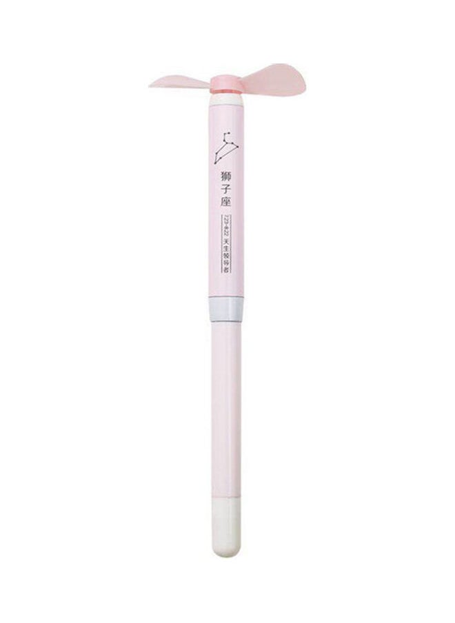 NIBEMINENT Gel Pen with Handheld Cooling Fan Pink 