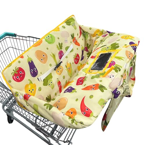 gxfcymxbd Shopping Cart Cover for Baby2in1 Baby Cart Covers with Portable Cloth Bag Cart Seat Pad for Babies Grocery Cushion Cover RestaurantSuitable for All Supermarkets and Restaurants - Image 1