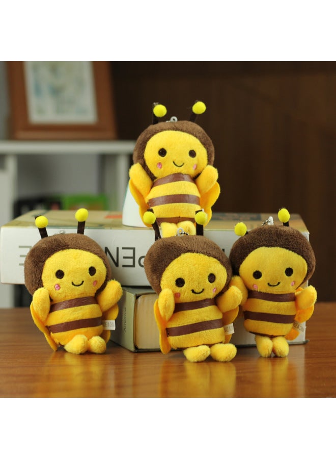 Mini Bee Plush Toy Wasp Doll Keychain Bee Pendant Backpack Accessories Yellow Bee Doll-Color:Bee-Height:13cm - Image 2