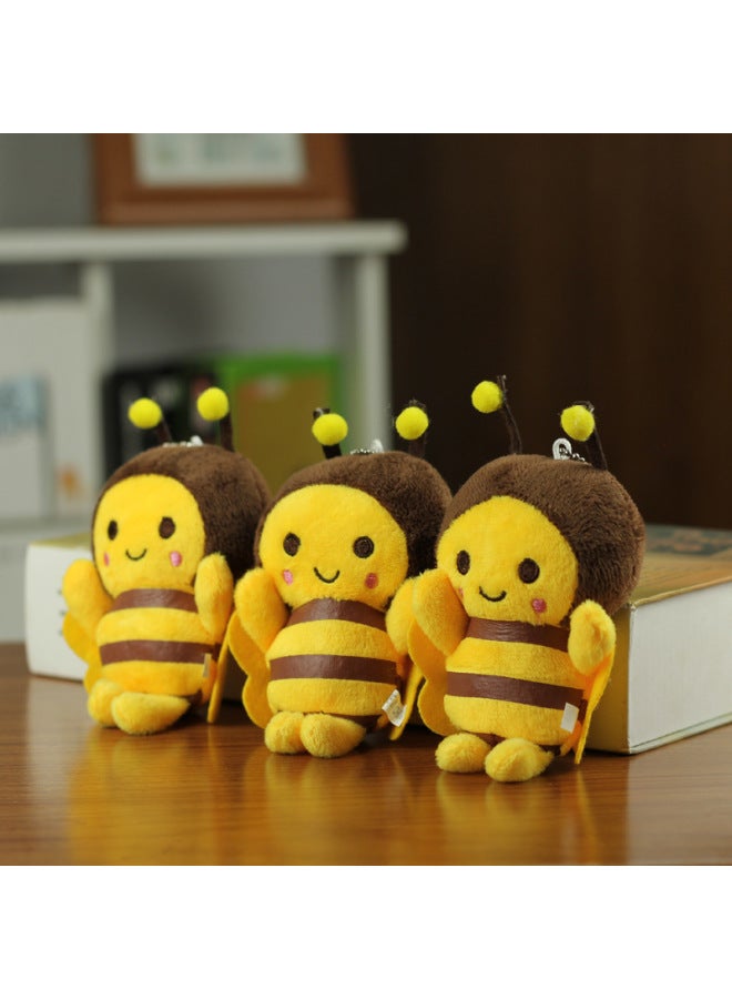 Mini Bee Plush Toy Wasp Doll Keychain Bee Pendant Backpack Accessories Yellow Bee Doll-Color:Bee-Height:13cm - Image 4