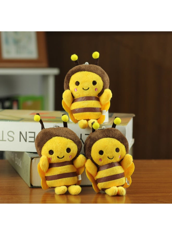 Mini Bee Plush Toy Wasp Doll Keychain Bee Pendant Backpack Accessories Yellow Bee Doll-Color:Bee-Height:13cm - Image 3