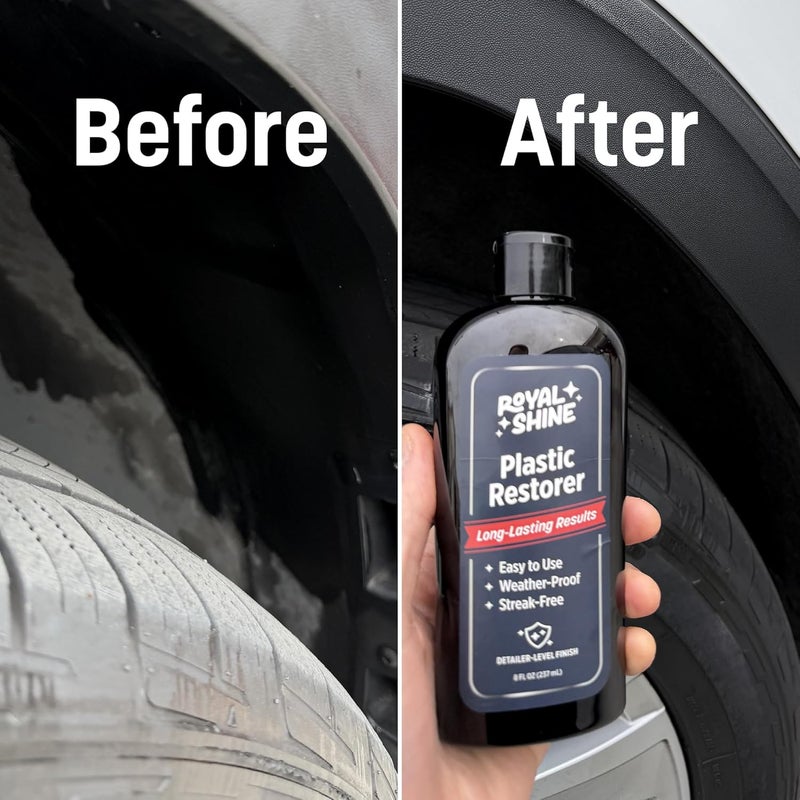 Tiered purchase options Plastic Restorer – Restores Faded Plastic, Rubber and Vinyl, Deep Black Shine with Long-Lasting UV Protection, Easy Trim Restoration Formula with Foam Applicator, 8oz Batch consistent craftsmanship - Image 4
