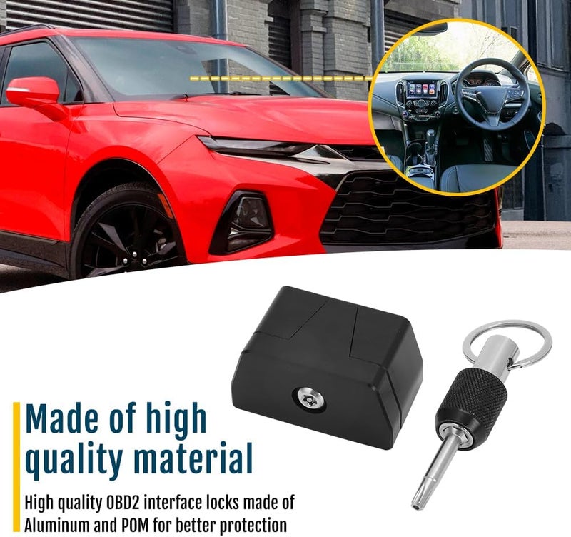 WIKIBB OBD Lock - Black OBD Port Security Anti-Theft Keyed Lock for Vehicles - Image 2