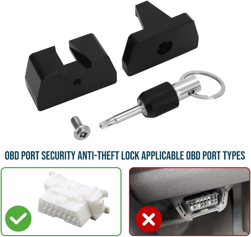 WIKIBB OBD Lock - Black OBD Port Security Anti-Theft Keyed Lock for Vehicles - Image 4