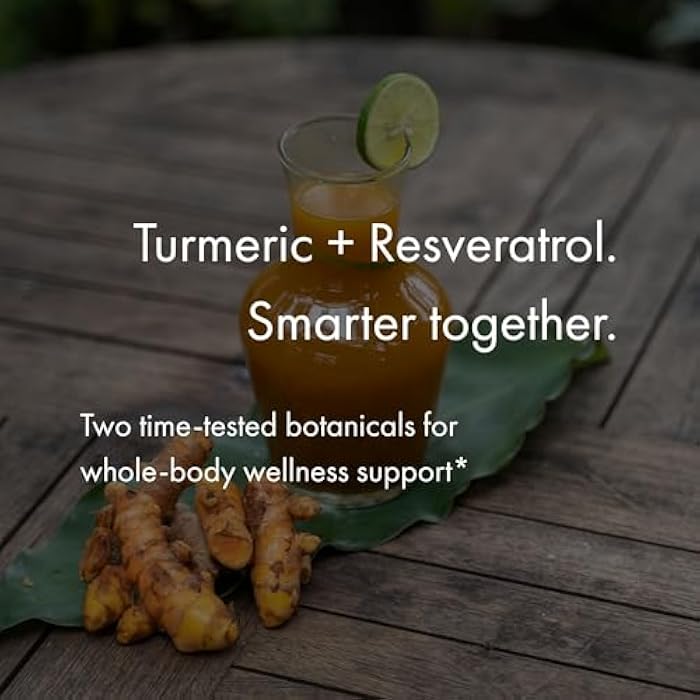 NAOMI Turmeric + Resveratrol 1000mg - Supports Healthy Inflammatory Response, Joint Comfort & Cardiovascular Wellness - 95% Curcuminoids, BioPerine® Enhanced Absorption, Non-GMO, Vegan, 30-Day Supply - Image 4