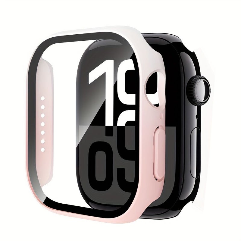 واقي شاشة من الزجاج المقوى لساعة Apple Watch SE 6 5 4 مقاس 40 مم - وردي - Image 4