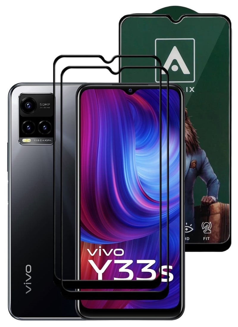 ACLIX 2 Pieces Antistatic ESD Dustproof Premium Quality High Definition Tempered Glass Screen Protector Designed For vivo Y33s - Image 1