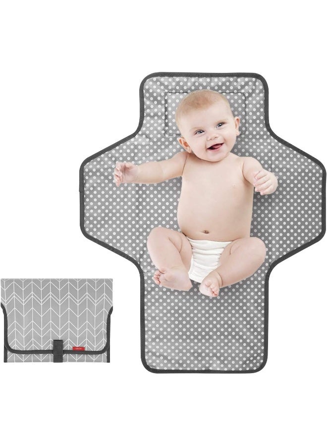 Babebay Portable Changing Pad for Baby, Waterproof Travel Changing Pads for Moms, Dads, with Built-in Pillow, Excellent Baby Shower, Registry Gifts - Image 1