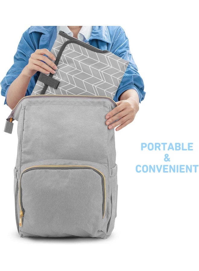 Babebay Portable Changing Pad for Baby, Waterproof Travel Changing Pads for Moms, Dads, with Built-in Pillow, Excellent Baby Shower, Registry Gifts - Image 5