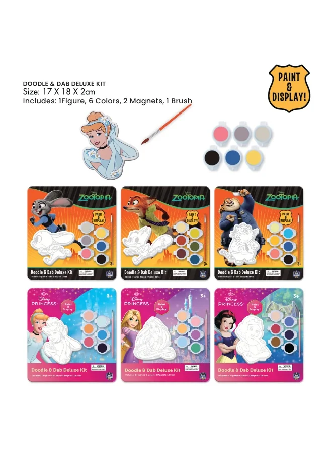 Disney Princess Cinderella Doodle & Dab Deluxe Kit | Paint & Display | Art & Craft Kit | Age 3+
