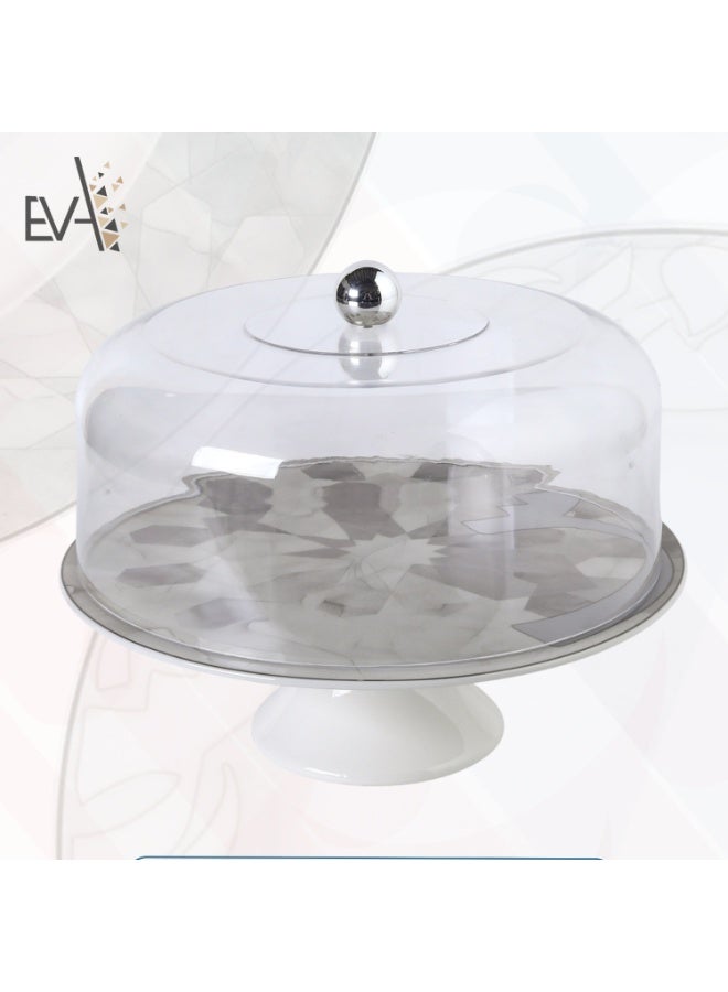 Gray porcelain cake stand