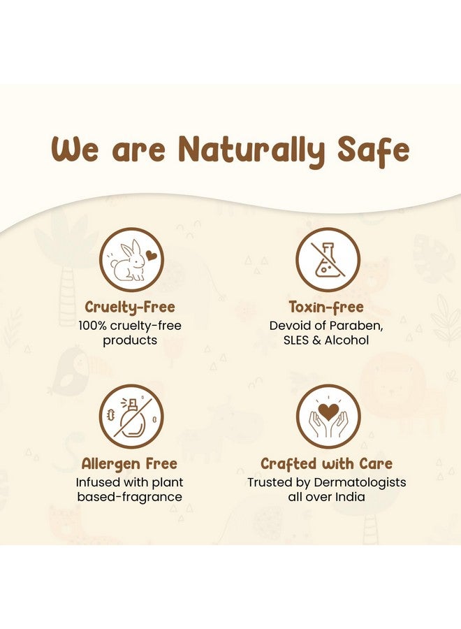 موذر سبارش مجموعة هدايا Mother Sparsh للأطفال | عبوة مكونة من 5 مستحضرات أساسية للعناية ببشرة الطفل | تتضمن مناديل الأطفال، وغسول الأطفال، وغسول الأطفال، وصابون الاستحمام للأطفال، وزيت تدليك الأطفال - Image 5