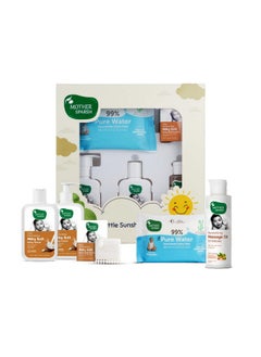 Mother Sparsh Mother Sparsh Gift Set for Babies | Combo Pack of 5 Baby Skin Care Essentials | Includes Baby Wipes, Baby Lotion, Baby Wash, Baby Bathing Bar & Baby Massage Oil  - Image 1