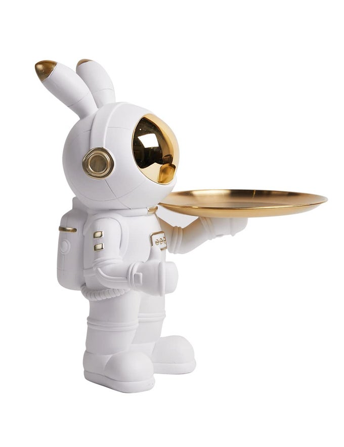 ASTRONAUT STATUE SCULPTURE MODERN DECOR ARTS CANDY DISH PLATE COOKIE JAR POLYRESIN GIFTS FIGURINE 122INCH