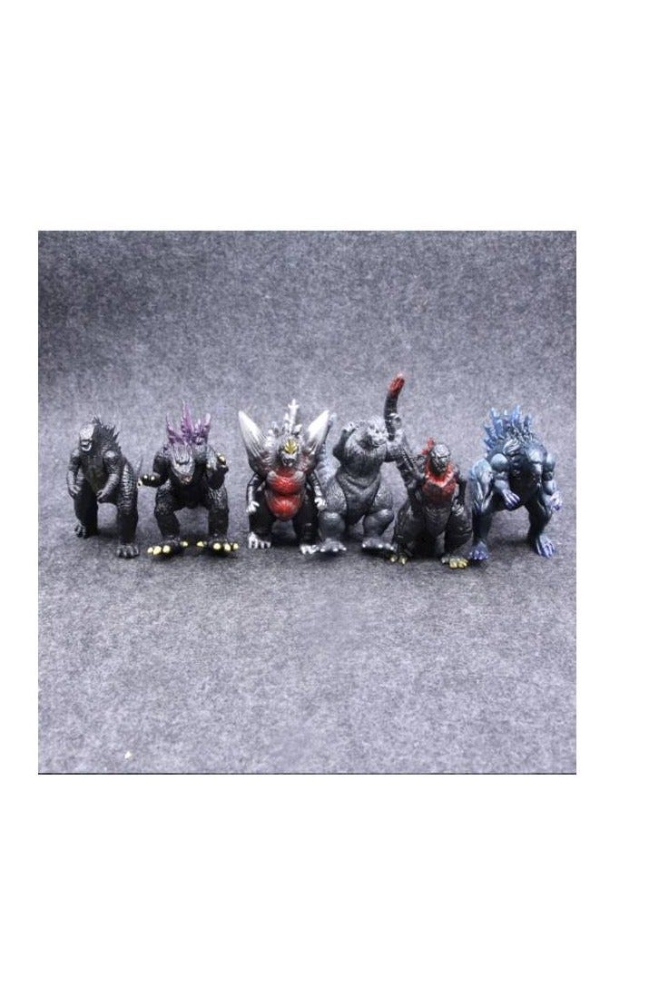 مجموعة ألعاب مجسمات غودزيلا ديناصورات تنانين قابلة للتجميع، مكونة من 6 قطع - Image 3