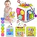 kecristv Montessori Toys for Toddler Girls Boys Baby Sorter Learning Sensory Activity Cube Toddler Girl Boy Easter Basket Stuffers Birthday Gifts Baby Toys 18 Months - Image 2