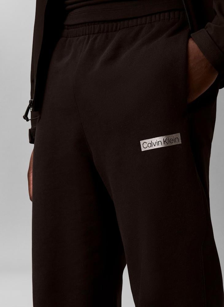 CALVIN KLEIN Logo Terry Cuffed Joggers - Image 3