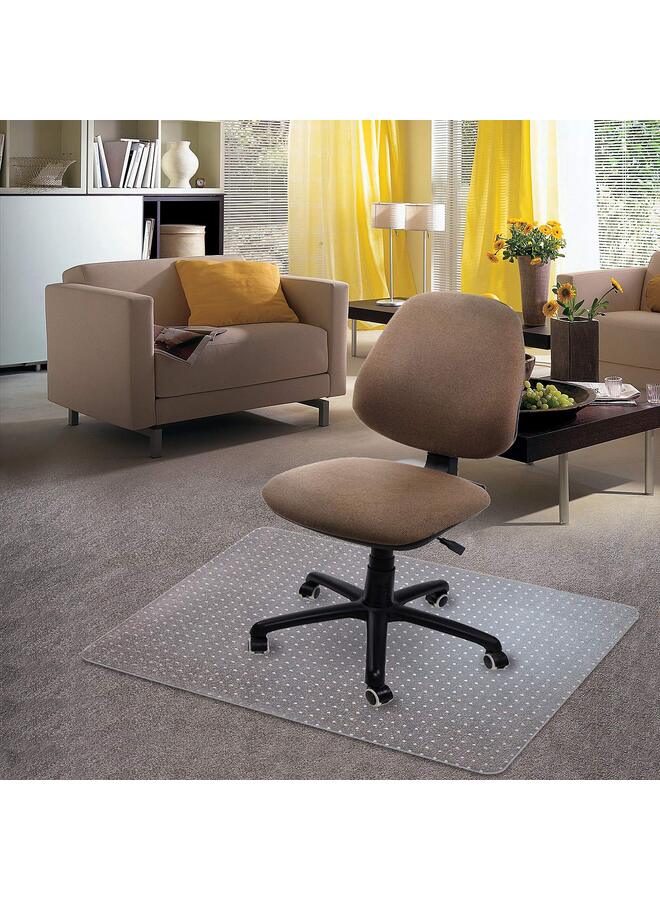 Carpet Chair Mat, 48" x 36" PVC Home Office Desk Chair Mat for Floor Protection, Clear, Studded, BPA Free Matte Anti-Slip with Lip (Color : Rectangle) - Image 1