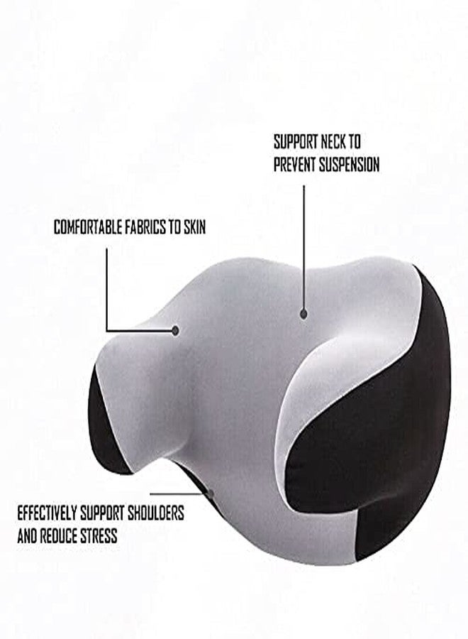 أوفيرا وسادة مسند رأس لمقعد السيارة من أوفيرا، وسادة مسند رأس للمقعد، دعامة رأس ورقبة قابلة للتعديل على شكل حرف U للسيارة، وسادة مريحة لمسند الرأس في السيارة للبالغين والأطفال. - Image 5