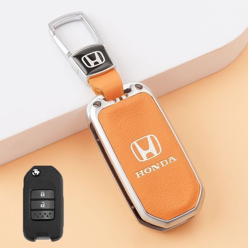 Honda Key Cover Case for Accord Civic CRV CR-V Odyssey Fit XRV - Zinc Alloy Keychain Protector Holder - Image 1
