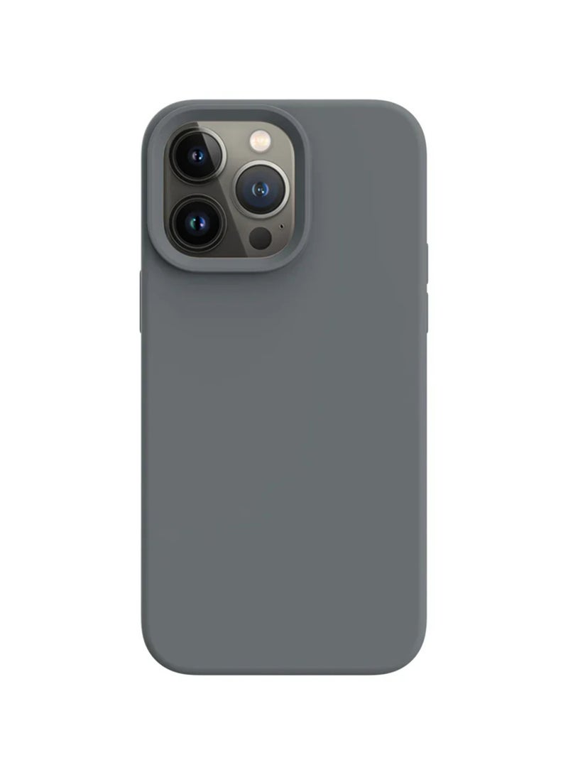 AKSESORY iPhone 14 Pro Gray Silicone Case 6.1” – Shockproof Soft Touch Slim Fit Cover | Durable Anti-Scratch Protective Phone Case for Apple iPhone 14 Pro - Image 1