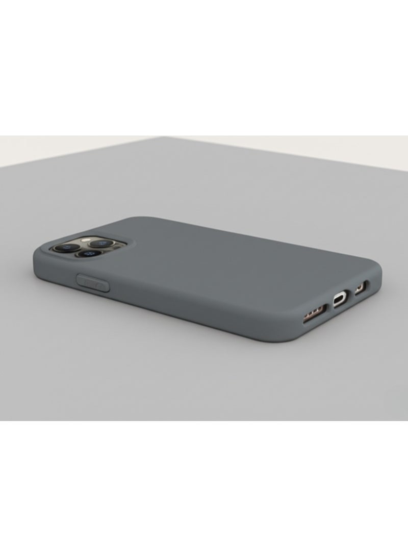 AKSESORY iPhone 14 Pro Gray Silicone Case 6.1” – Shockproof Soft Touch Slim Fit Cover | Durable Anti-Scratch Protective Phone Case for Apple iPhone 14 Pro - Image 3