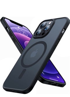 INFOSUN INFOSUN iPhone 12 or 12 Pro Case Cover Compatible with Magsafe Magnetic Designed Shockproof Case Translucent Matte Protective Cover Back Hard Cases with Magnet for iPhone 12/12 Pro Case Black  - Image 1