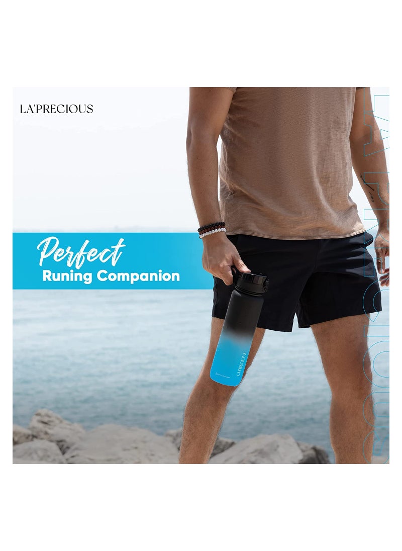 LA' PRECIOUS - LA' PRECIOUS 1L Water Bottle for Adults and Kids - USA Tritan Material Non-Toxic BPA Free - Fast Flow - Flip Top Leak Proof Lid and One Click Open - Image 1