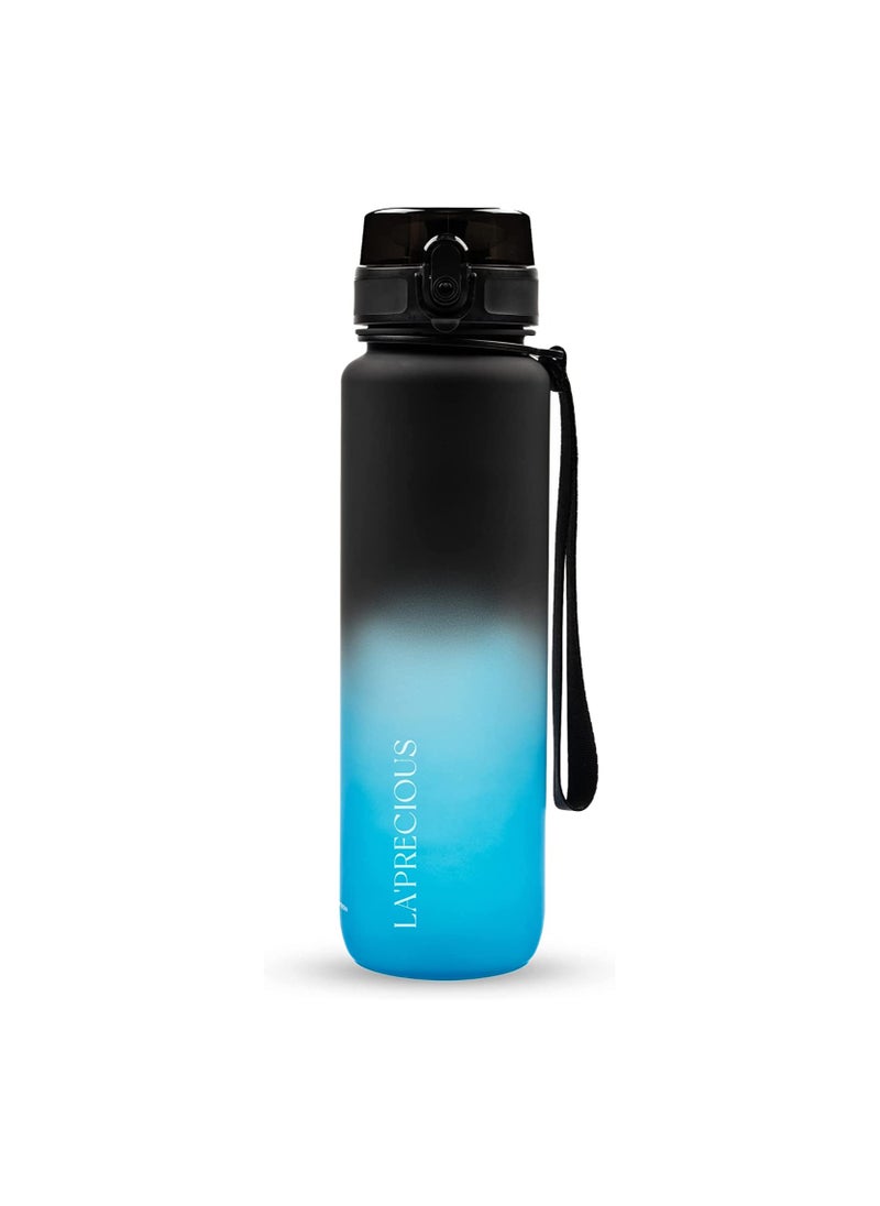 LA' PRECIOUS - LA' PRECIOUS 1L Water Bottle for Adults and Kids - USA Tritan Material Non-Toxic BPA Free - Fast Flow - Flip Top Leak Proof Lid and One Click Open - Image 1