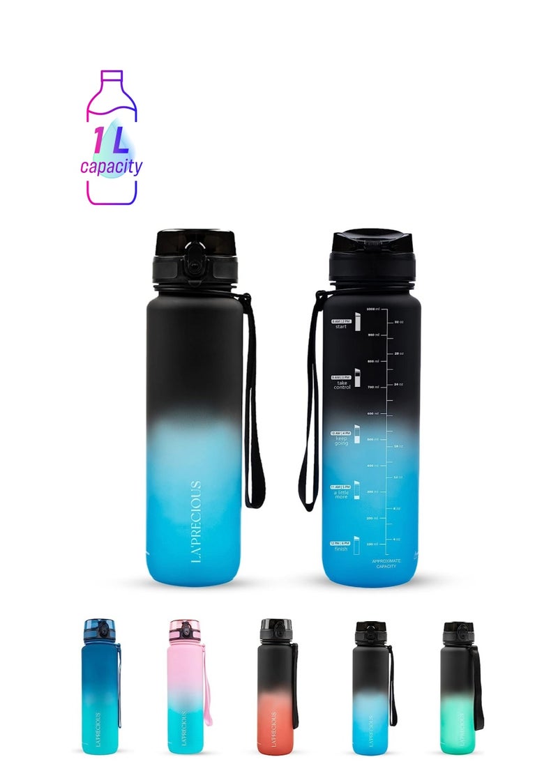 LA' PRECIOUS LA' PRECIOUS 1L Water Bottle for Adults and Kids - USA Tritan Material Non-Toxic BPA Free - Fast Flow - Flip Top Leak Proof Lid and One Click Open  - Image 1