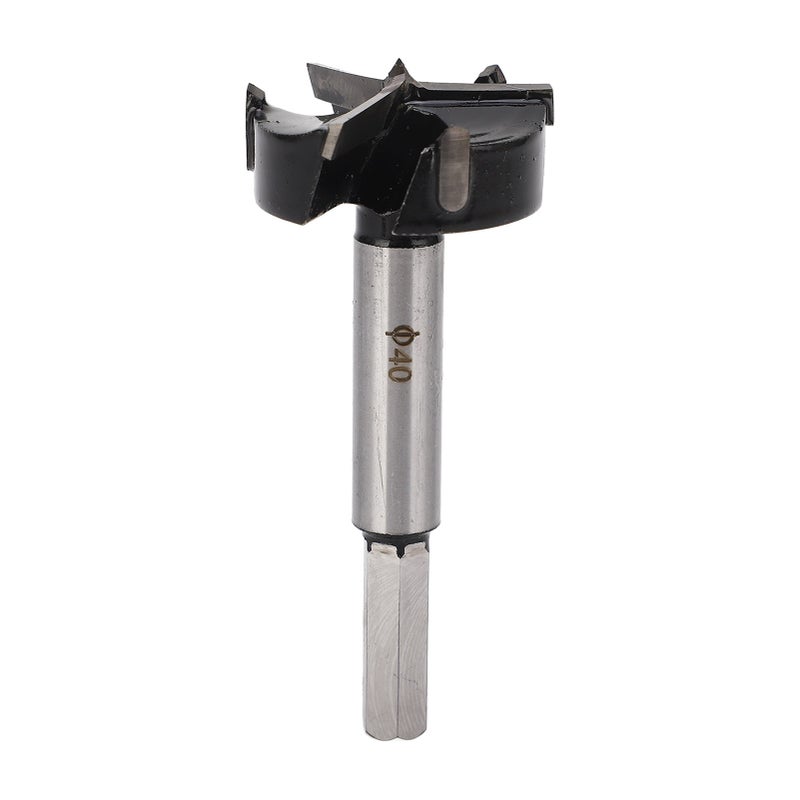 Forstner Drill Bit 3 Flute 40mm Cemented Carbide Hole Opener Bit for Woodworking - Image 1