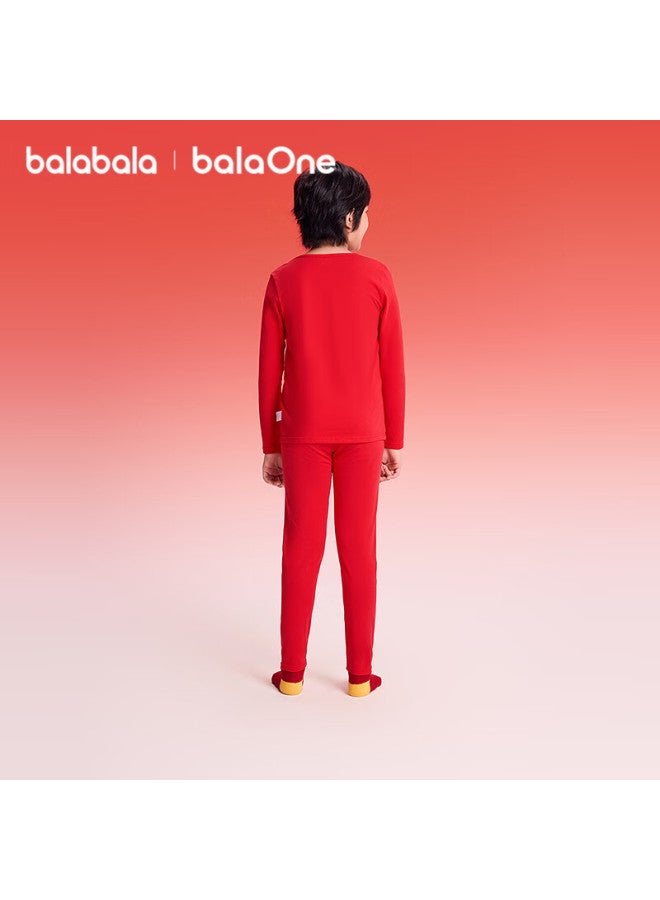 Balabala Kids Children's Underwear Set Boys New Spring Autumn Red Pajamas Comfortable - Image 3