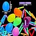 rosulasi 120 Pcs Glow in The Dark Easter Eggs with 120 Mini Glow Sticks Easter Theme Decorations Supplies - Image 4