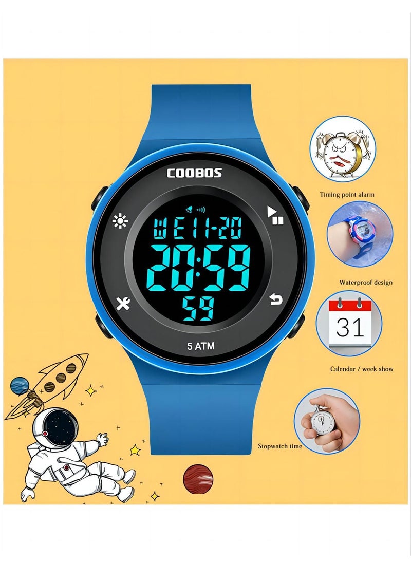 Kids Water Resistant Rubber Digital Watch Blue - pzsku/Z6BA401FEE0E5A286A5CDZ/45/_/1686979647/44e103f6-2146-4587-8e83-5661c267b84b